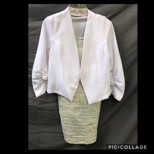 White Formal Dress with Jacket